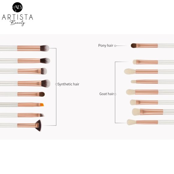 DUcare 15 Piece White Eye Makeup Brush Set - Picture 3 of 4